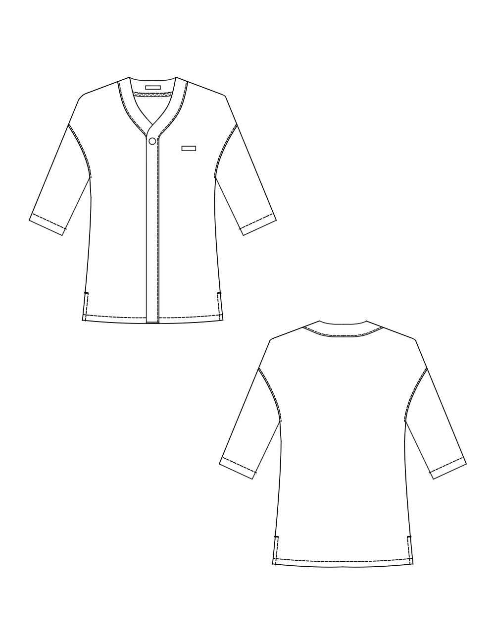 1616　兼用七分袖シャツ