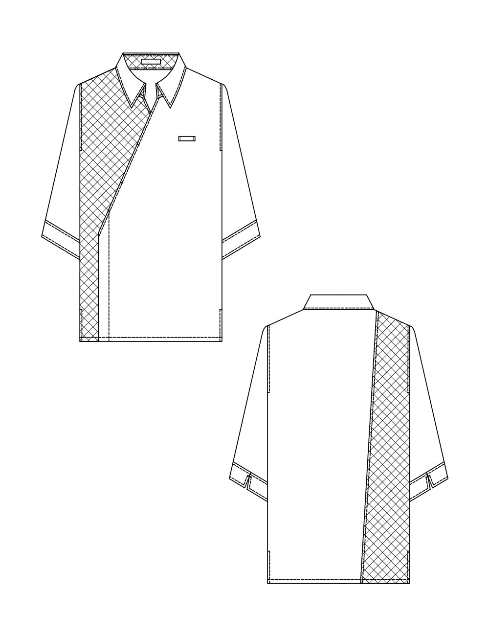 1618　兼用七分袖シャツ