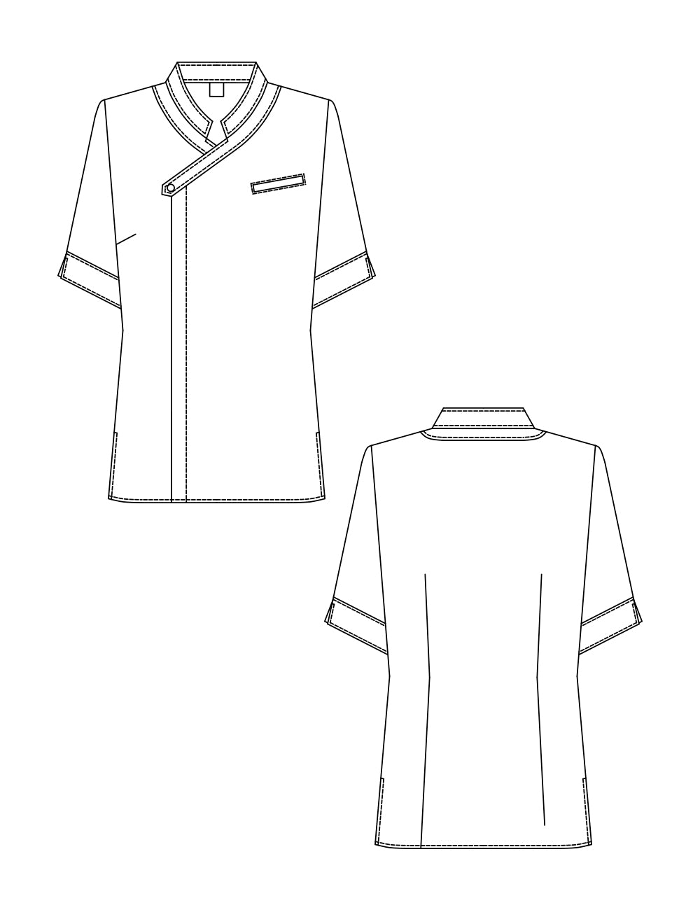 1619　兼用五分袖シャツ