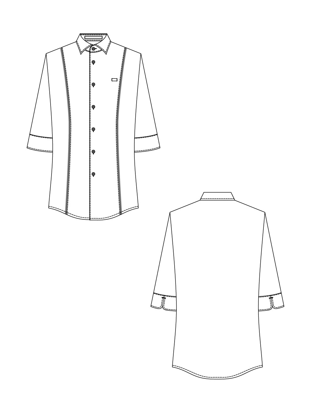 1661　兼用七分袖シャツ