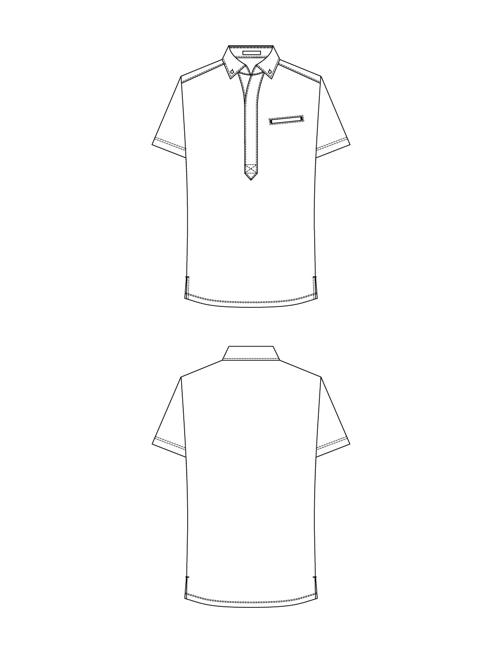 1686　兼用スキッパーポロシャツ