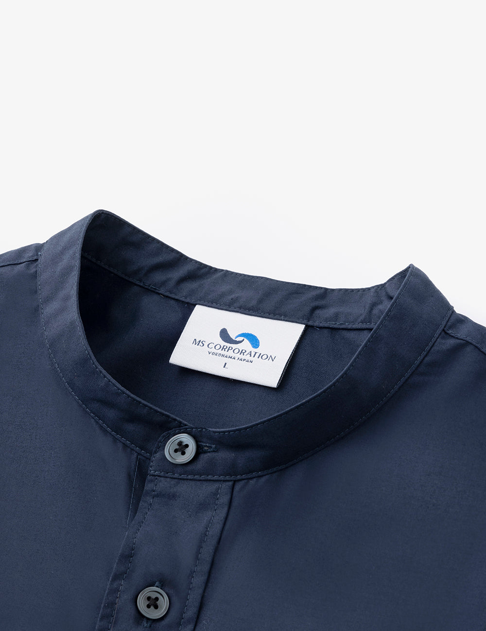 1707　兼用リラックスバンドカラーシャツ