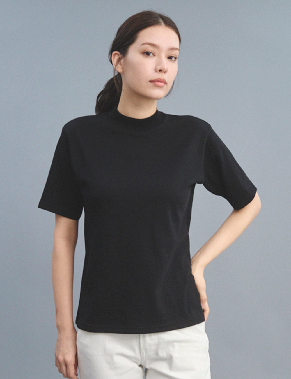 !【浜田】1708　整衣　兼用半袖モックネックＴシャツ (コピー)