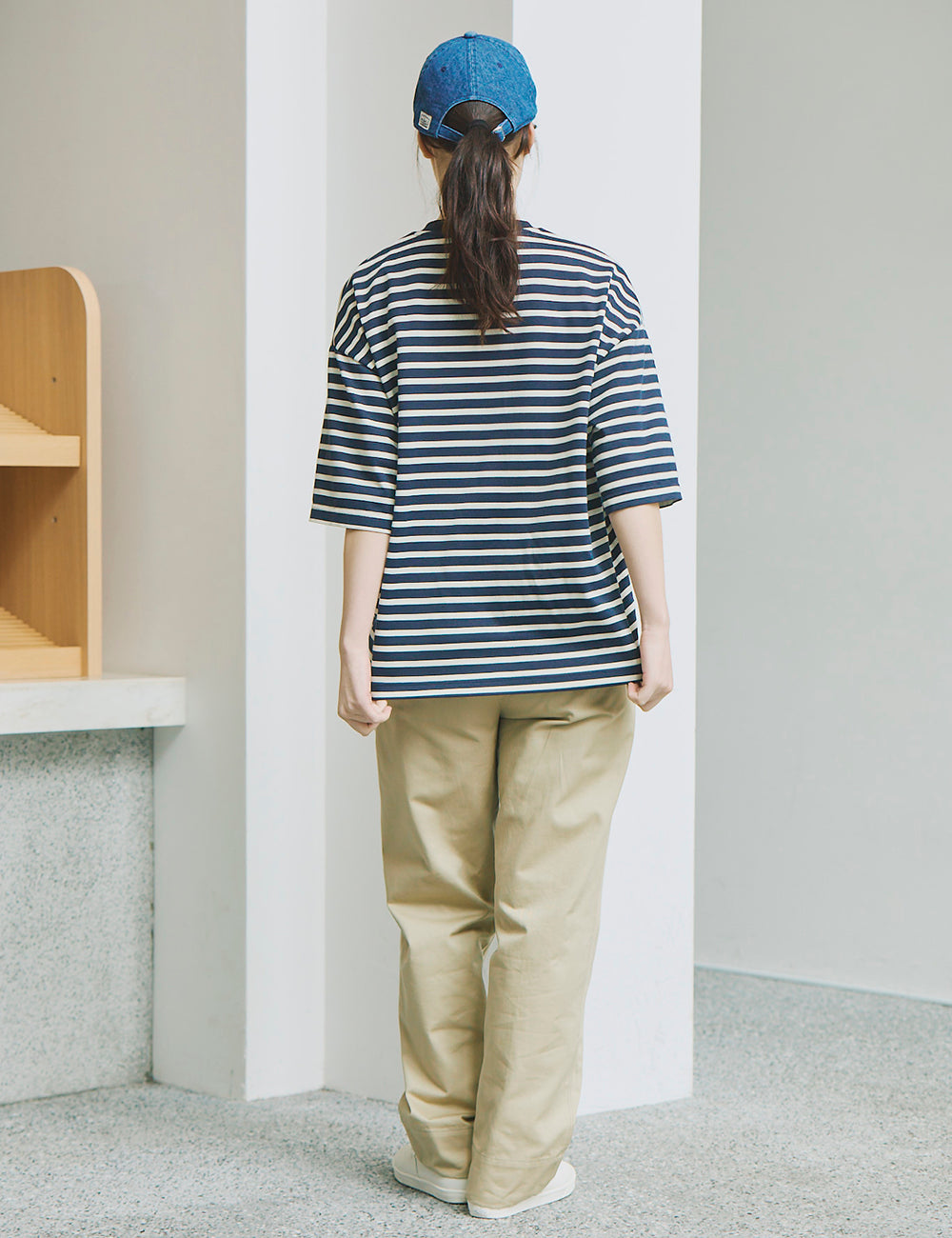 1710　niko and...兼用　五分袖ボーダーＴシャツ