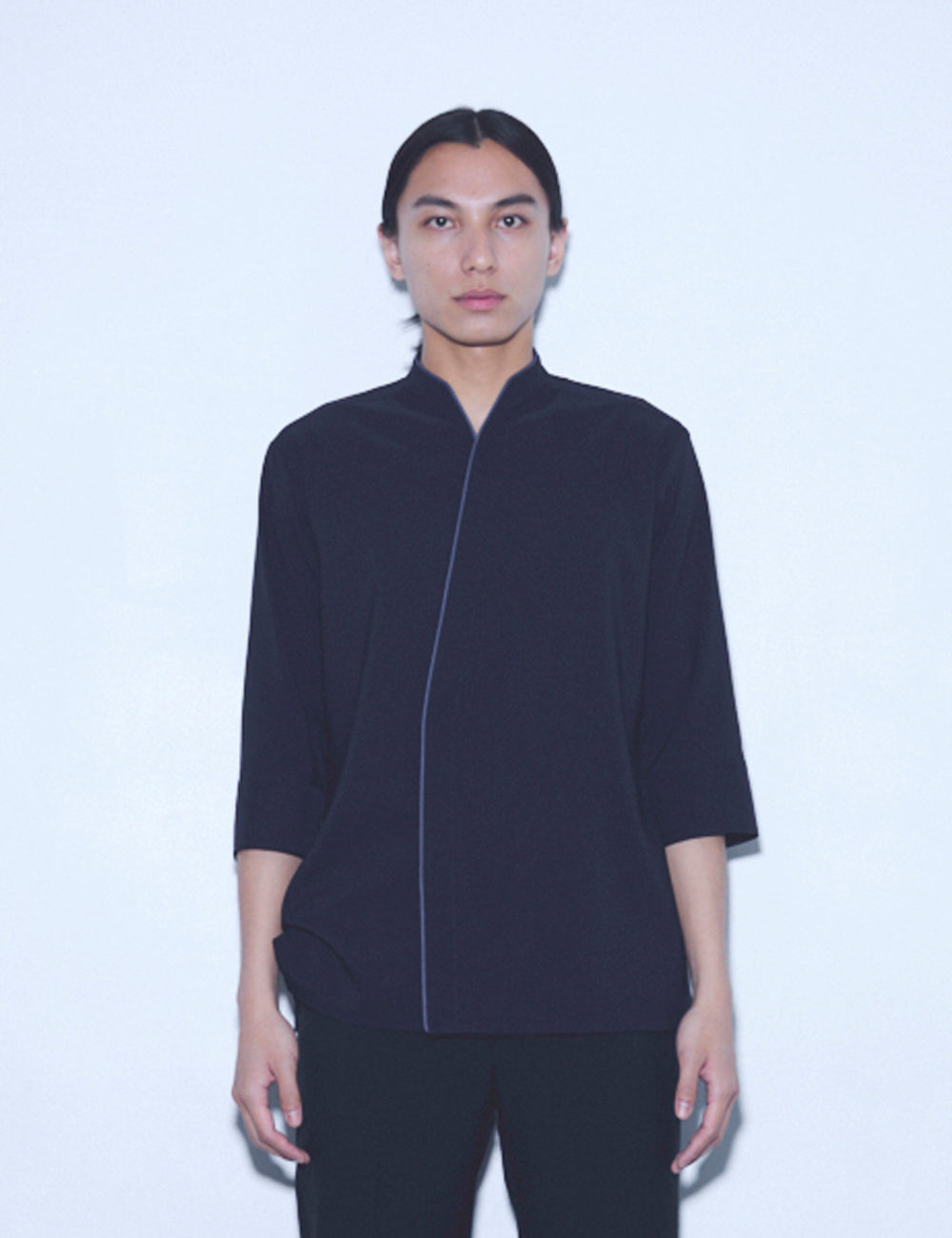 1715　寧色　兼用スタンドカラーシャツ