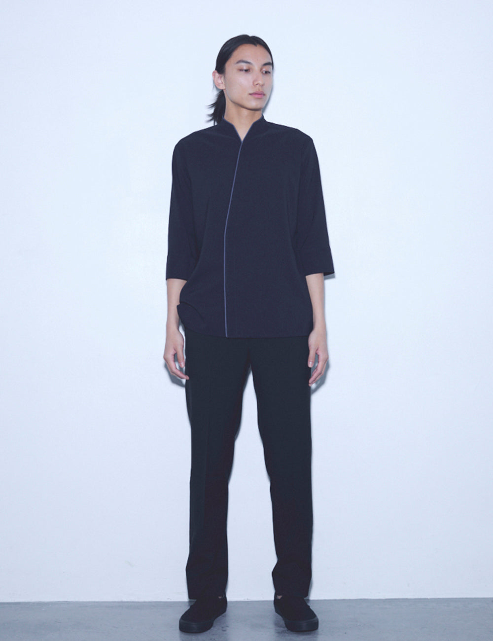 1715　寧色　兼用スタンドカラーシャツ