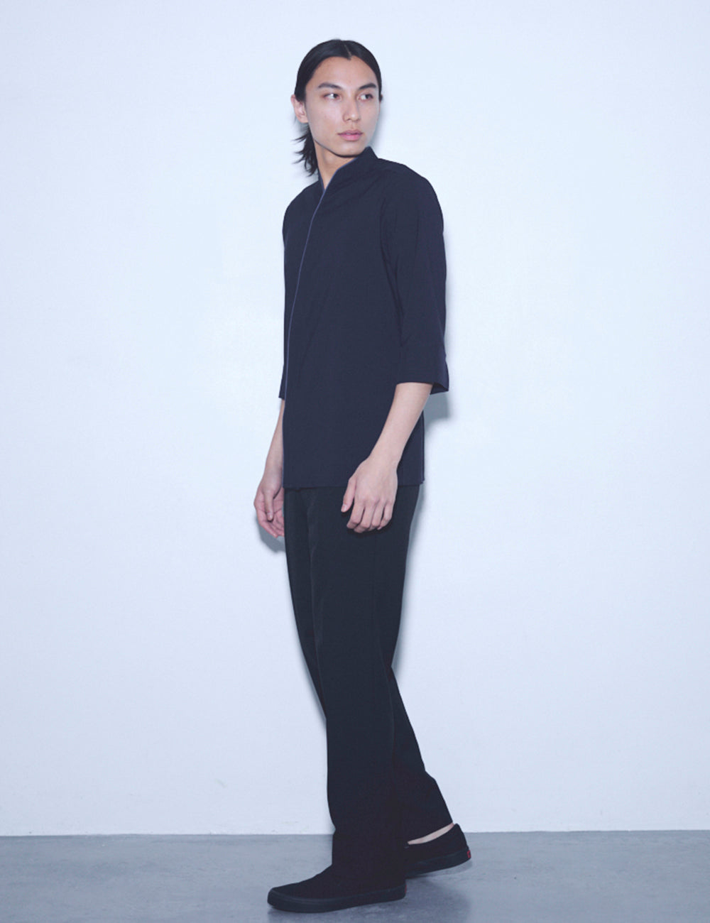 1715　寧色　兼用スタンドカラーシャツ