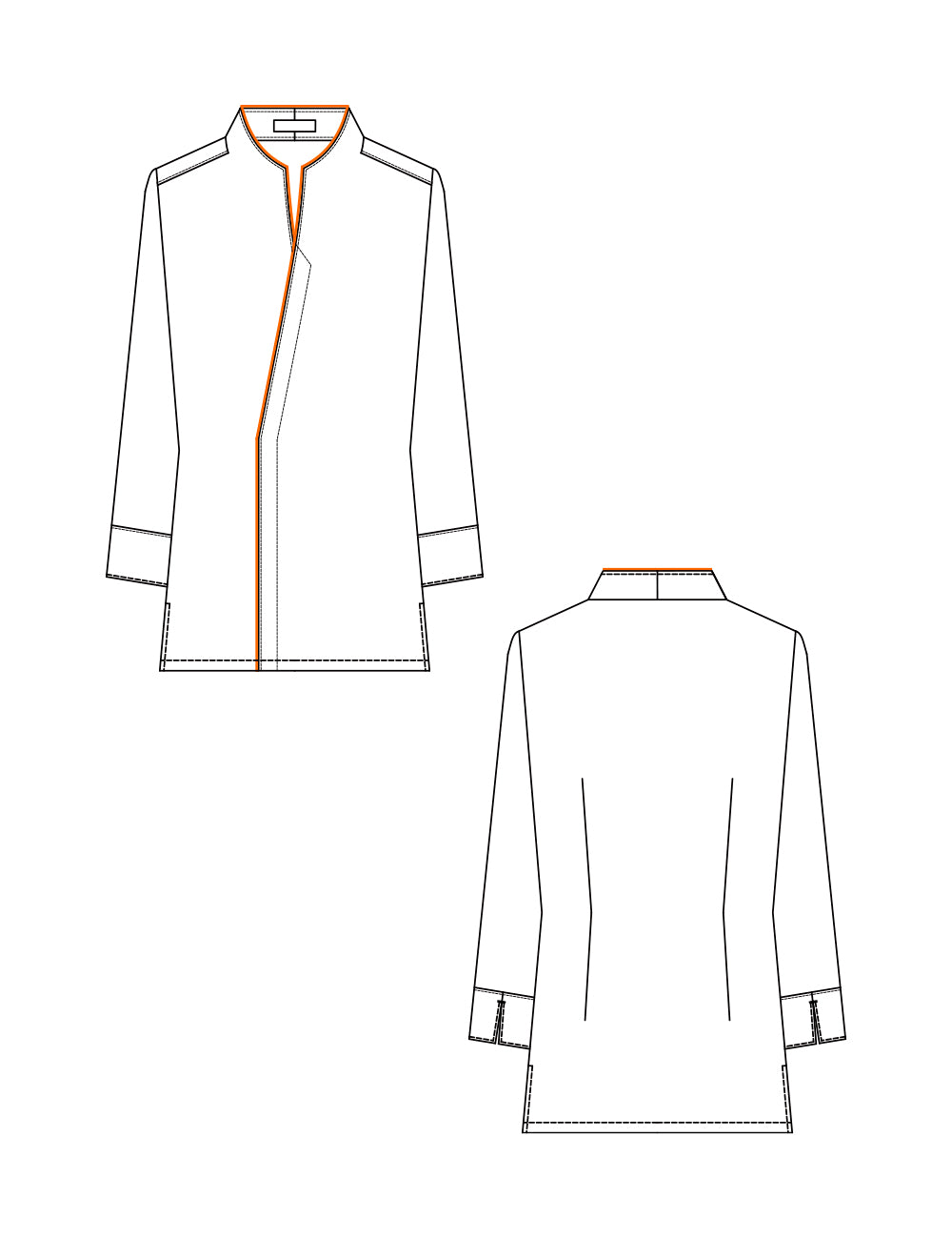 1715　寧色　兼用スタンドカラーシャツ