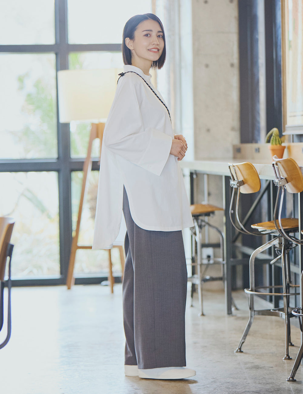 1717　リラックス　プルオーバーシャツ