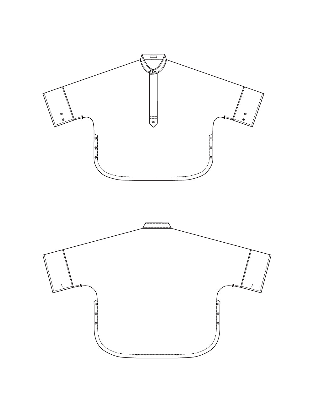 1717　リラックス　プルオーバーシャツ