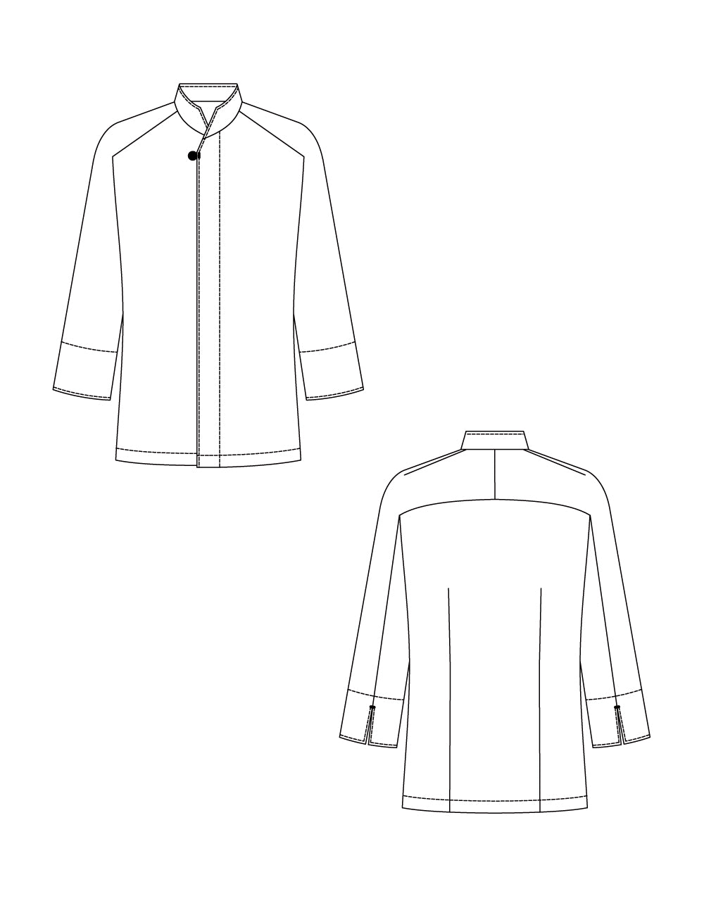 1719　ZERO LITE 兼用スタンドカラーシャツ