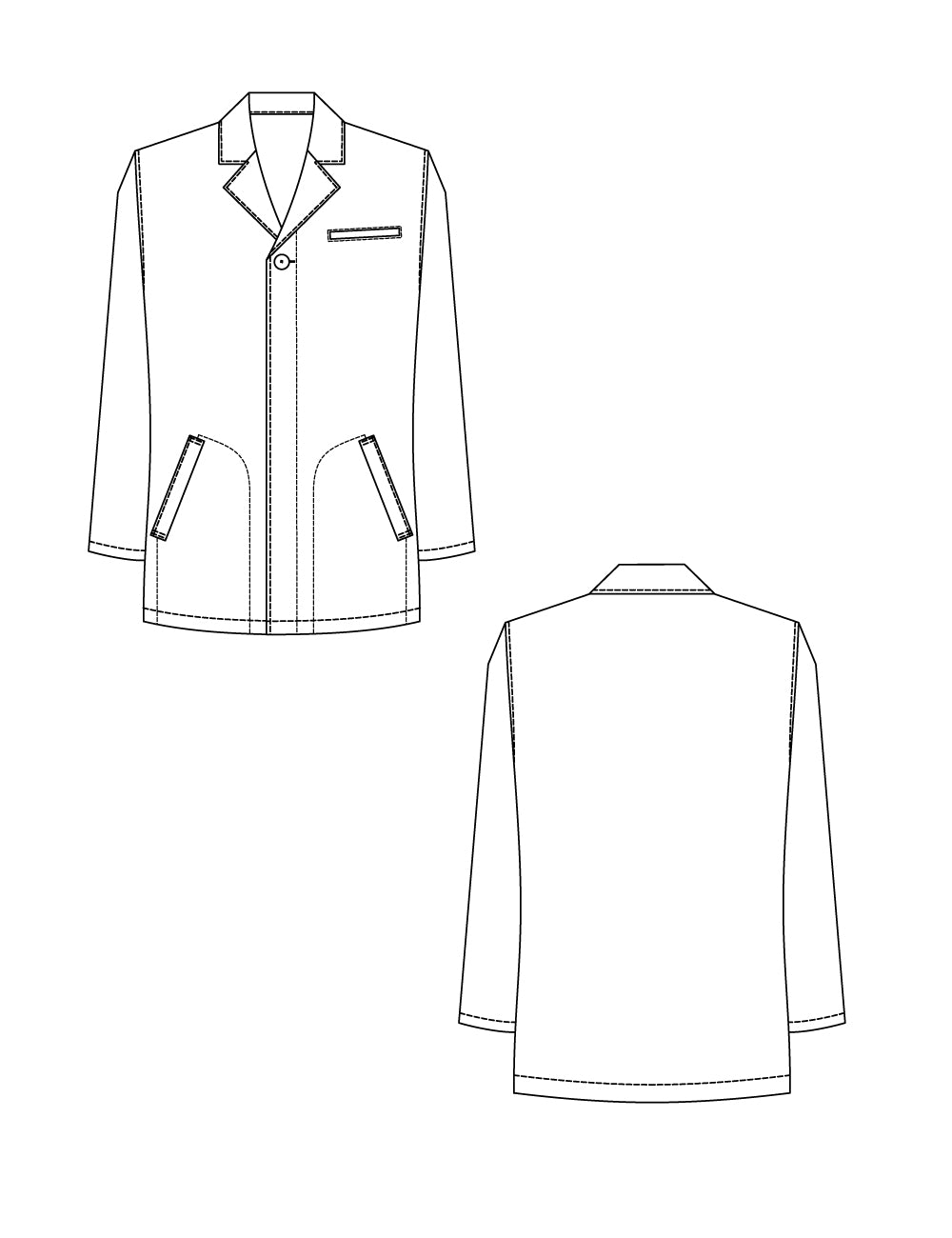 2037　兼用長袖和コート