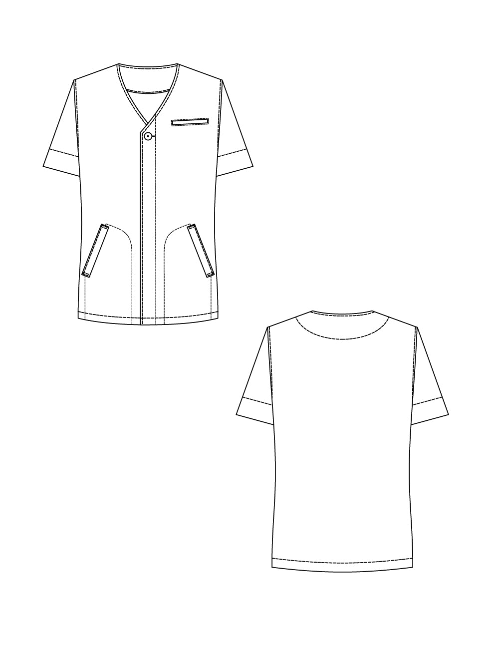 2044　兼用半袖和コート