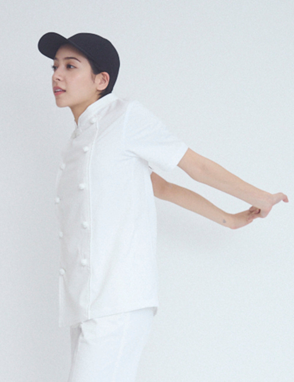 2076　兼用　ZERO 半袖コックコート