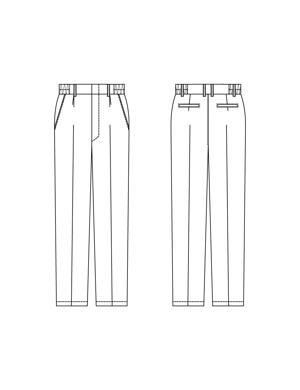 4243　兼用脇ゴムパンツ　裾フリー