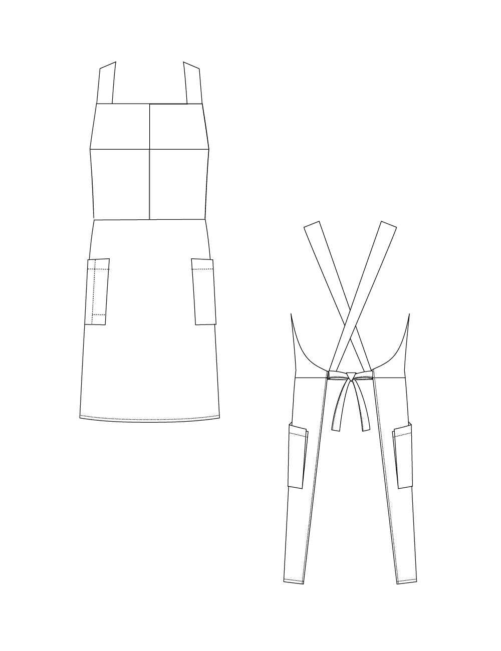 5203　兼用後ろクロスエプロン