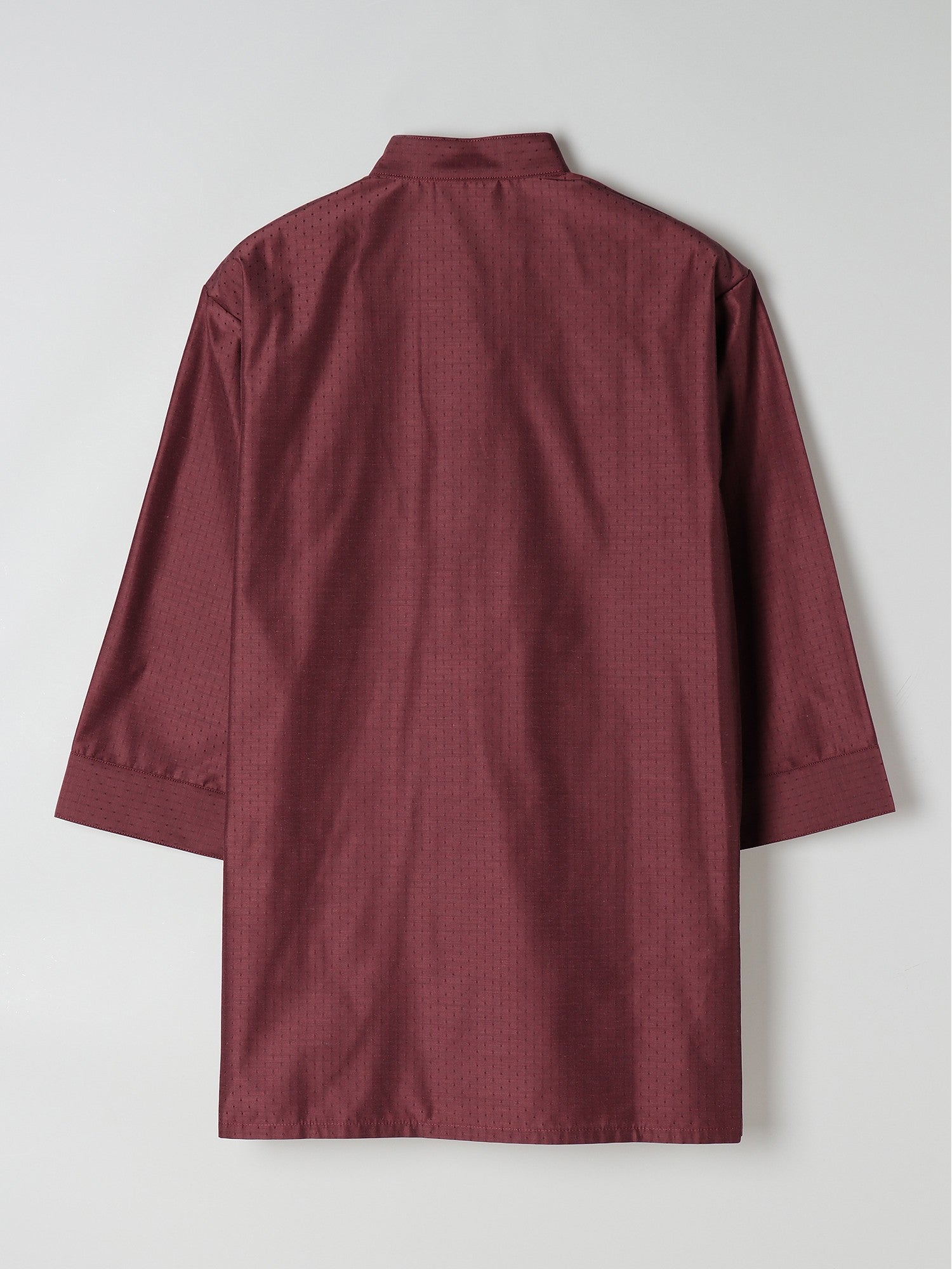 【アウトレット】1684　兼用七分袖バンドカラーシャツ