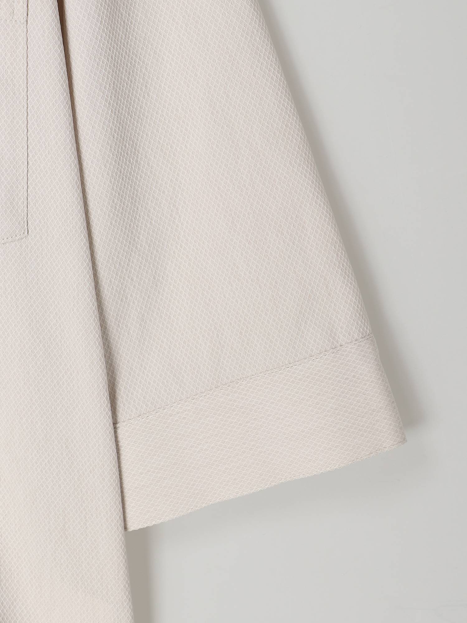 【アウトレット】1682　兼用七分袖バンドカラーシャツ