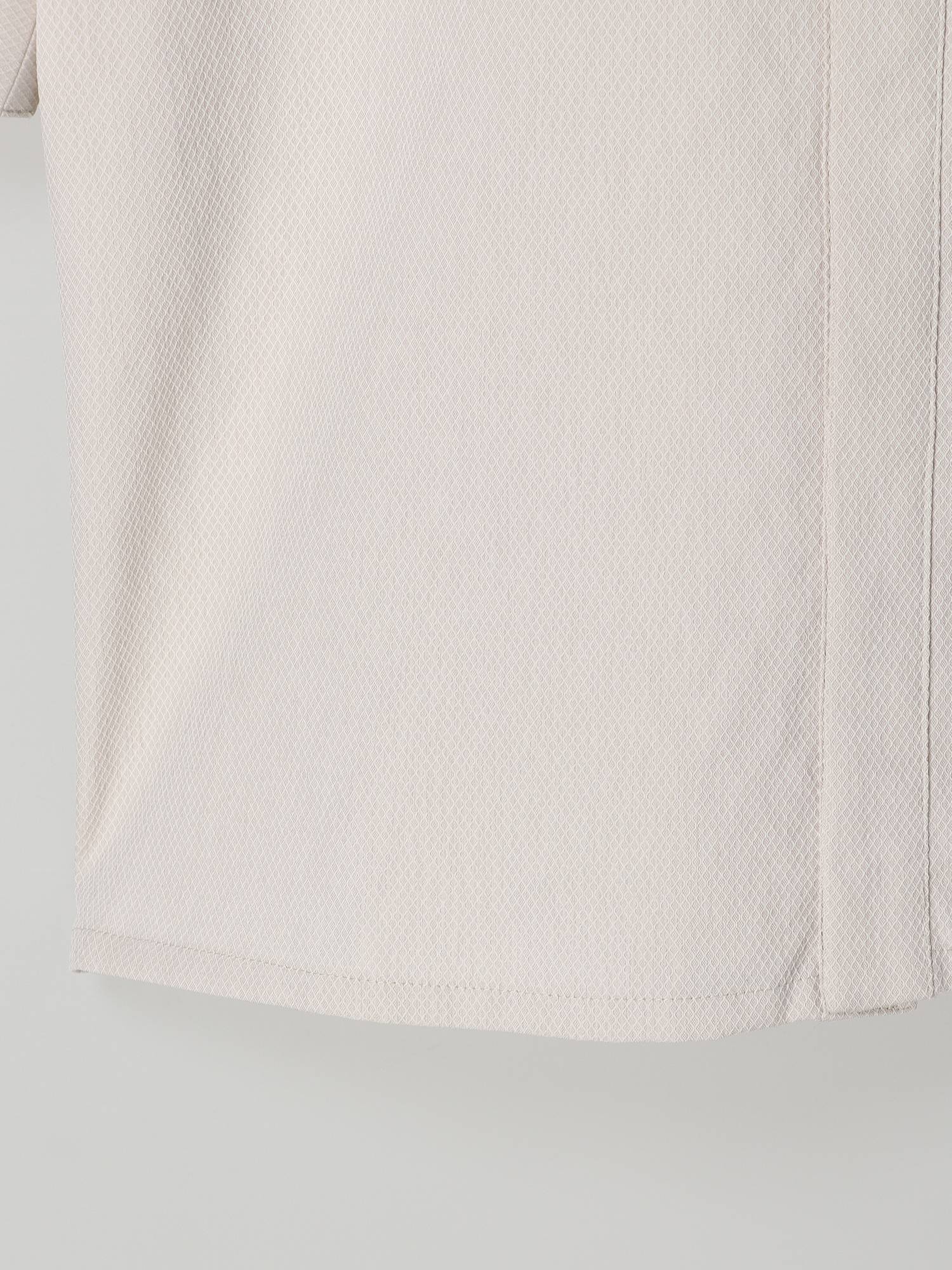 【アウトレット】1682　兼用七分袖バンドカラーシャツ